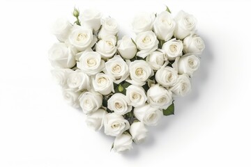 A heart made of roses for Valentine's Day wedding floral decoration