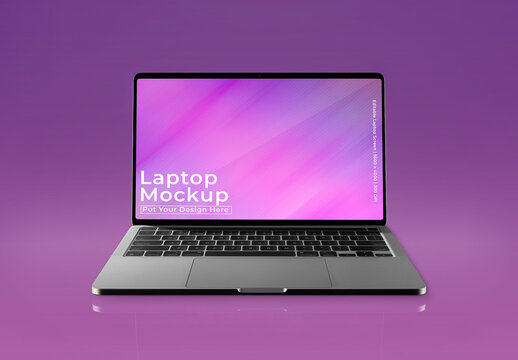 Laptop Mockup - Front View 