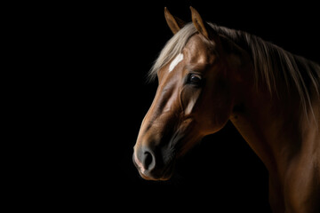 Fototapeta na wymiar portrait of a horse, Generative AI