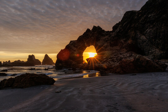 Marcona seascape, beautiful beaches and rock formations on the coast of Marcona, Peru