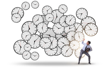 Time management concept with businessman