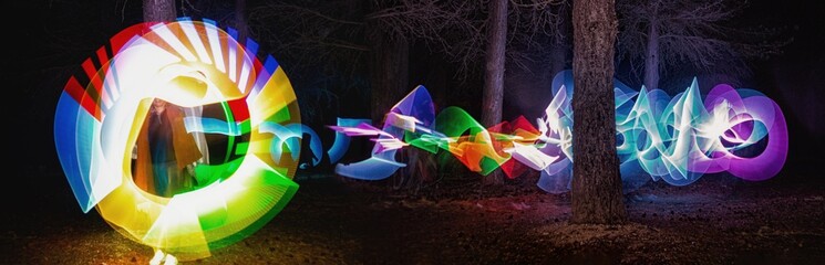 Playing with light in the forest