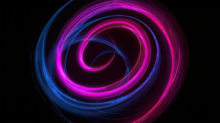A purple and blue swirl on a black background created with Generative AI technology