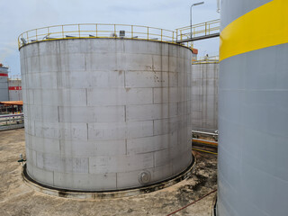 Oil tanks in refineries, oil and fuel industries