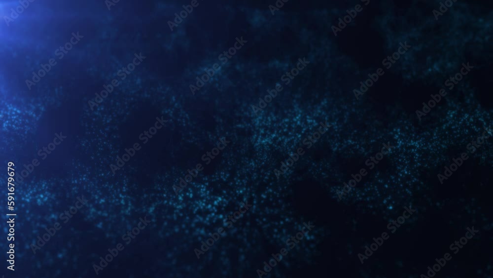 Canvas Prints blue abstract futuristic animated deep underwater particles background