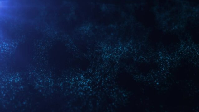 blue abstract futuristic animated deep underwater particles background