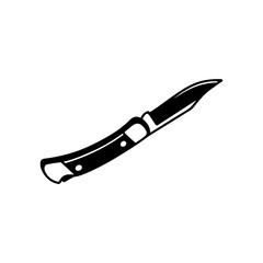 vector illustration of black knife