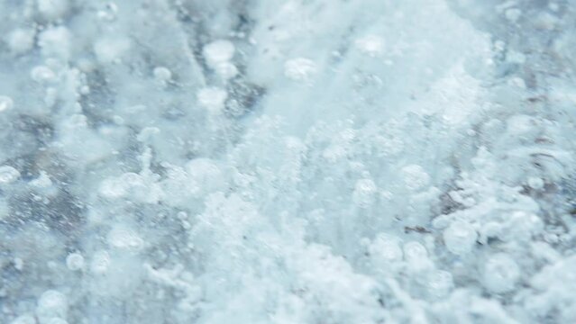 Close up glacier lagoon texture and pattern close up background