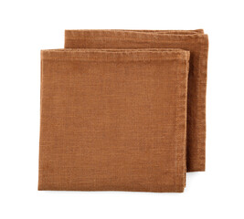 Folded napkins isolated on white background