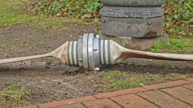 Fabric Fire Hose with Metal Aluminum Coupler