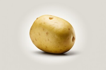 raw potato isolated on a white background. Generative AI