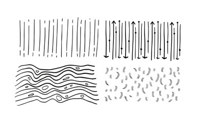 Set of hand drawn graphic elements