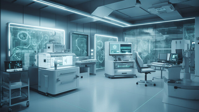 modern innovative lab, high tech state of the art laboratory