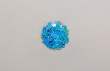 Glitter sample on grey background