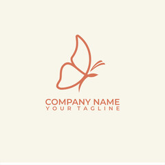 Butterfly logo. Elegant line logotype design. Universal premium butterfly symbol logotype.