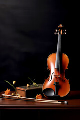 violin and notes, ai