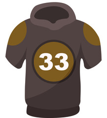 Men's casual sweatshirt flat vector illustration 