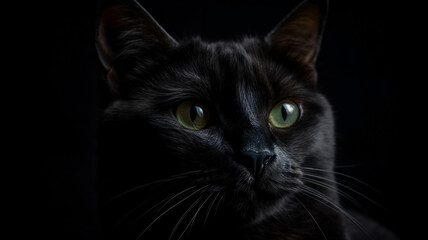 A black cat portrait