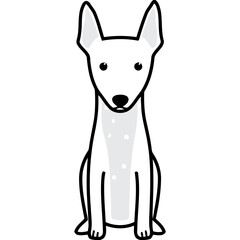 American Hairless Terrier Dog Breed Cartoon Kawaii Sketch Hand Drawn Watercolor Painting Silhouette Sticker Illustration Sublimation EPS Vector Graphic