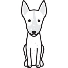 Inca Hairless Dog Breed Cartoon Kawaii Sketch Hand Drawn Watercolor Painting Silhouette Sticker Illustration Sublimation EPS Vector Graphic