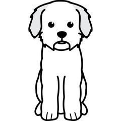 Lagotto Romagnolo Dog Breed Cartoon Kawaii Sketch Hand Drawn Watercolor Painting Silhouette Sticker Illustration Sublimation EPS Vector Graphic