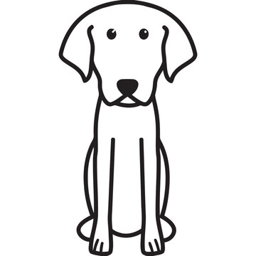 Labradinger Dog Breed Cartoon Kawaii Sketch Hand Drawn Watercolor Painting Silhouette Sticker Illustration Sublimation EPS Vector Graphic