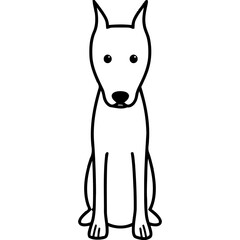 Miniature Pinscher Dog Breed Cartoon Kawaii Sketch Hand Drawn Watercolor Painting Silhouette Sticker Illustration Sublimation EPS Vector Graphic