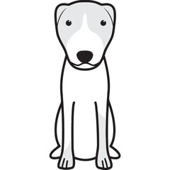 Middle Asian Ovtcharka Dog Breed Cartoon Kawaii Sketch Hand Drawn Watercolor Painting Silhouette Sticker Illustration Sublimation EPS Vector Graphic