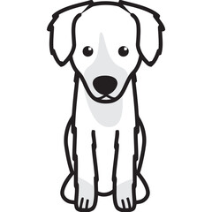 North American Shepherd Dog Breed Cartoon Kawaii Sketch Hand Drawn Watercolor Painting Silhouette Sticker Illustration Sublimation EPS Vector Graphic