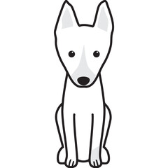 Telomian Dog Breed Cartoon Kawaii Sketch Hand Drawn Watercolor Painting Silhouette Sticker Illustration Sublimation EPS Vector Graphic