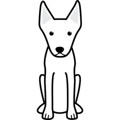 Thai Ridgeback Dog Breed Cartoon Kawaii Sketch Hand Drawn Watercolor Painting Silhouette Sticker Illustration Sublimation EPS Vector Graphic