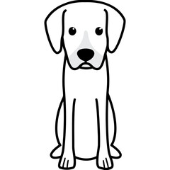 Treeing Tennessee Brindle Coonhound Dog Breed Cartoon Kawaii Sketch Hand Drawn Watercolor Painting Silhouette Sticker Illustration Sublimation EPS Vector Graphic