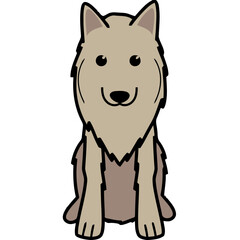 Belgian Tervuren Dog Breed Cartoon Kawaii Sketch Hand Drawn Watercolor Painting Silhouette Sticker Illustration Sublimation EPS Vector Graphic