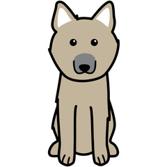 Norwegian Buhund Dog Breed Cartoon Kawaii Sketch Hand Drawn Watercolor Painting Silhouette Sticker Illustration Sublimation EPS Vector Graphic