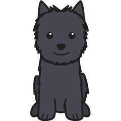 Norwich Terrier Dog Breed Cartoon Kawaii Sketch Hand Drawn Watercolor Painting Silhouette Sticker Illustration Sublimation EPS Vector Graphic