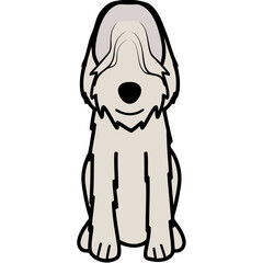 Otterhound Dog Breed Cartoon Kawaii Sketch Hand Drawn Watercolor Painting Silhouette Sticker Illustration Sublimation EPS Vector Graphic