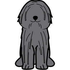 Puli Dog Breed Cartoon Kawaii Sketch Hand Drawn Watercolor Painting Silhouette Sticker Illustration Sublimation EPS Vector Graphic