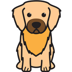 Tibetan Spaniel Dog Breed Cartoon Kawaii Sketch Hand Drawn Watercolor Painting Silhouette Sticker Illustration Sublimation EPS Vector Graphic