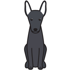 Xoloitzcuintli Dog Breed Cartoon Kawaii Sketch Hand Drawn Watercolor Painting Silhouette Sticker Illustration Sublimation EPS Vector Graphic