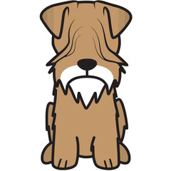 Cesky Terrier Dog Breed Cartoon Kawaii Sketch Hand Drawn Watercolor Painting Silhouette Sticker Illustration Sublimation EPS Vector Graphic