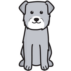 Border Terrier Dog Breed Cartoon Kawaii Sketch Hand Drawn Watercolor Painting Silhouette Sticker Illustration Sublimation EPS Vector Graphic