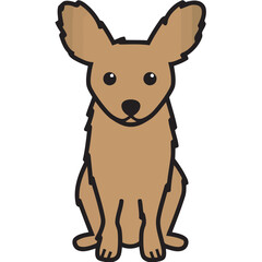 Papillon Dog Breed Cartoon Kawaii Sketch Hand Drawn Watercolor Painting Silhouette Sticker Illustration Sublimation EPS Vector Graphic