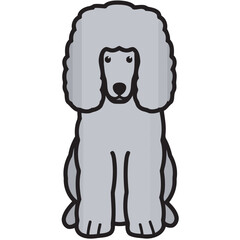 Irish Water Spaniel Dog Breed Cartoon Kawaii Sketch Hand Drawn Watercolor Painting Silhouette Sticker Illustration Sublimation EPS Vector Graphic