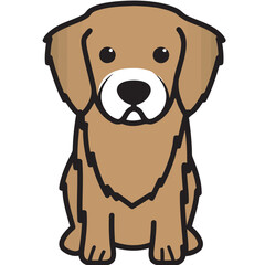 Tibetan Spaniel Dog Breed Cartoon Kawaii Sketch Hand Drawn Watercolor Painting Silhouette Sticker Illustration Sublimation EPS Vector Graphic