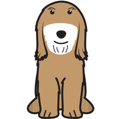 Tibetan Terrier Dog Breed Cartoon Kawaii Sketch Hand Drawn Watercolor Painting Silhouette Sticker Illustration Sublimation EPS Vector Graphic