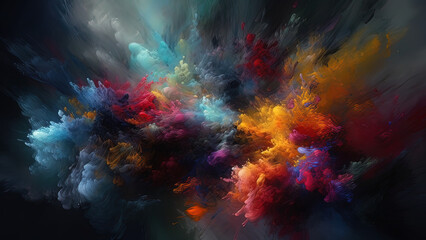 Obraz na płótnie Canvas Nebula Painting 003