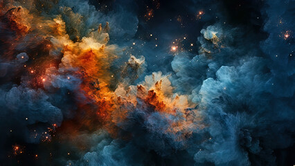 Fototapeta na wymiar Nebula Painting 006