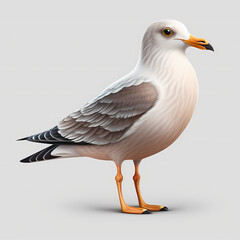 Seagull Cartoon Illustration. Generative AI
