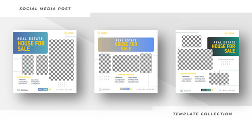 House for sale social media post design banner template