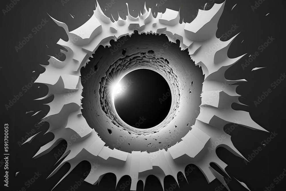 Poster monochromatic circular object. generative ai